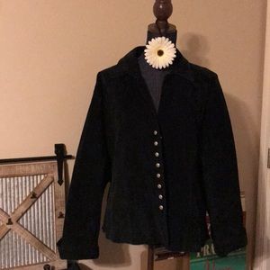 Coldwater Creek plus-sized black suede jacket